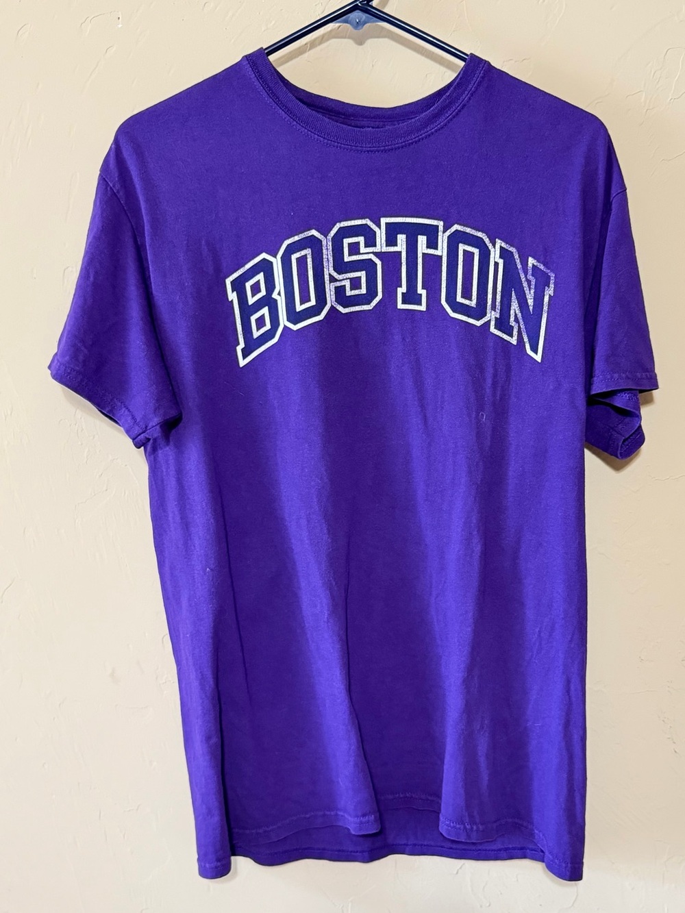Gildan Purple Short-Sleeve 'Boston' Graphic Tee